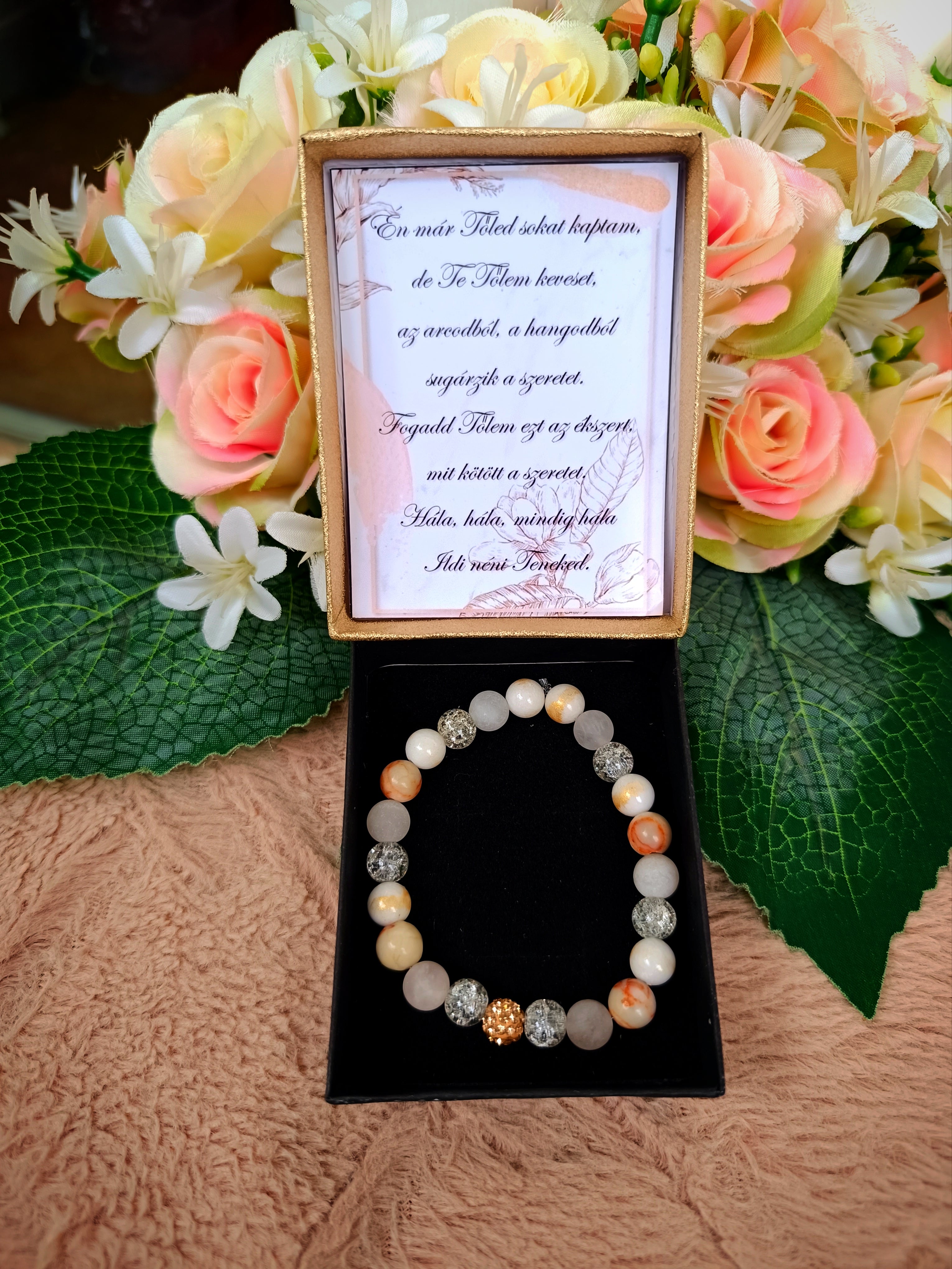 Ajándék pedagógusnak jáspis karkötő